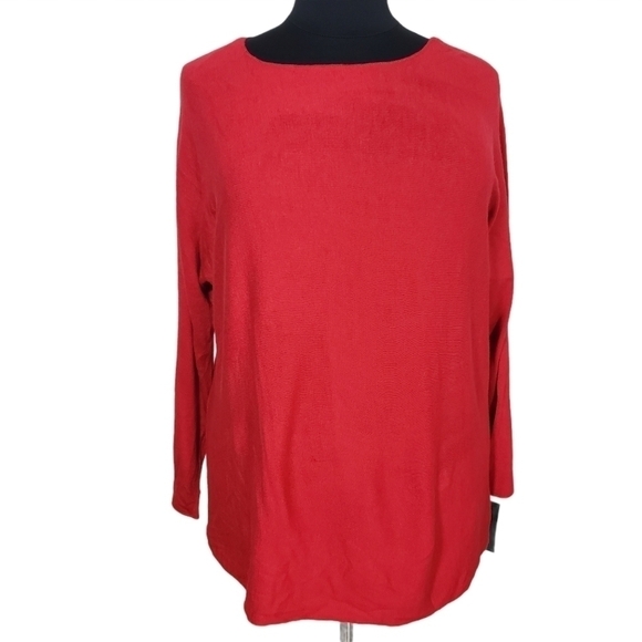 INC Women's Plus Size Long-Sleeve High-Low Sweater - Picture 3 of 8